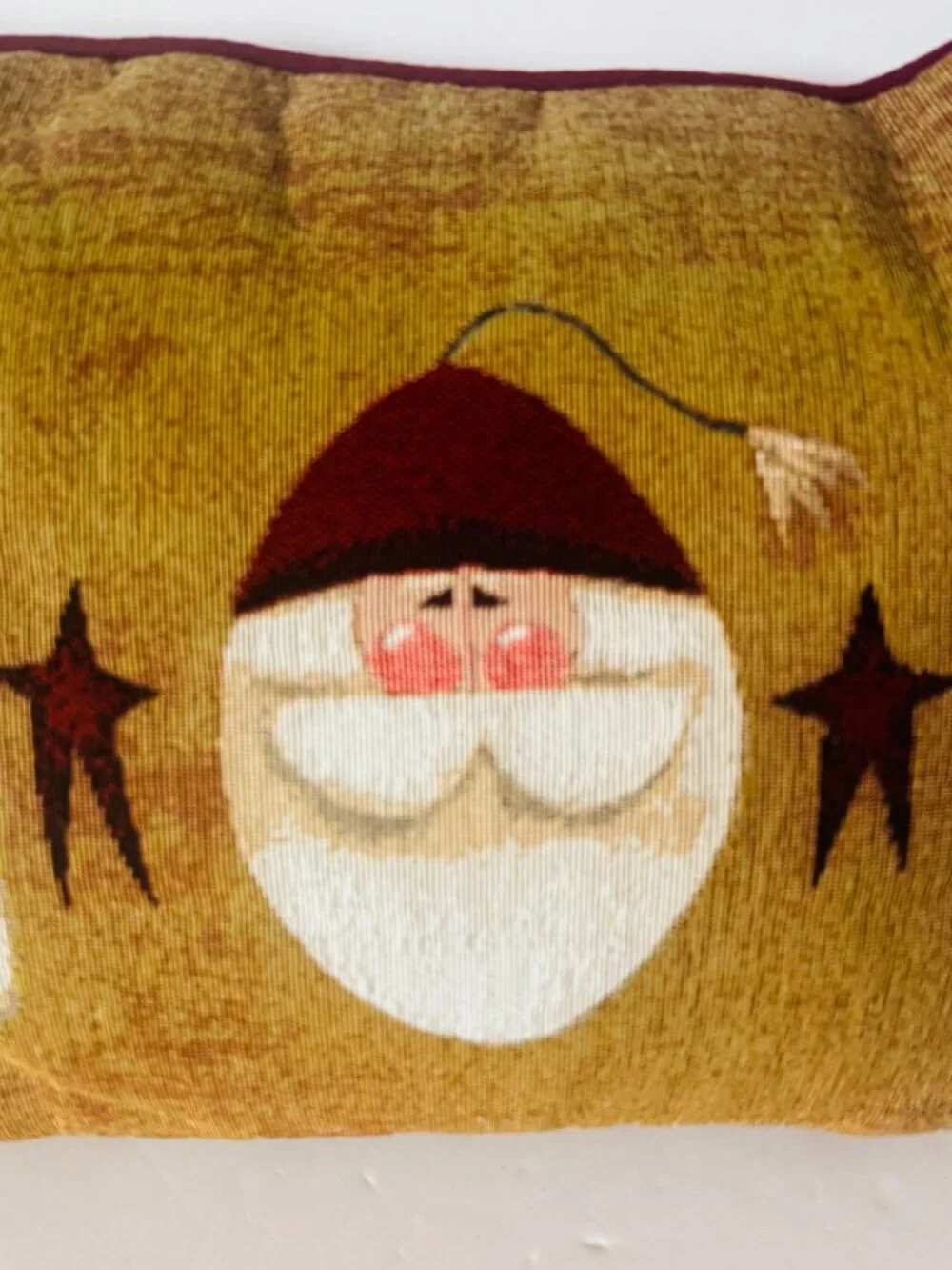 Fiddlestix Tapestry Christmas Primitive Santa 16x12
